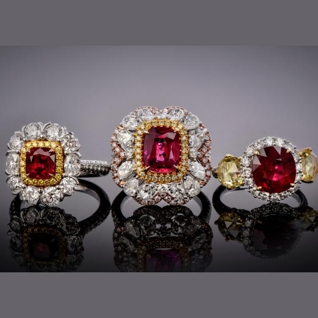 Ruby Cocktail Rings