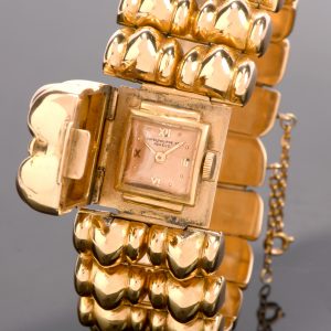 Vintage Patek Philipe 18K Gold Retro Covered Watch Bracelet