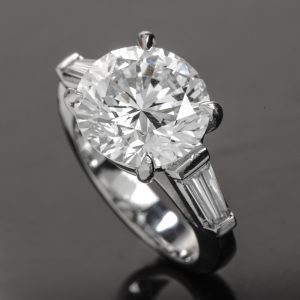 GIA 11.22 Carat Round Diamond Platinum Engagement Ring