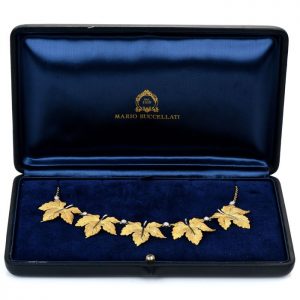Mario Buccellati 18K Yellow Gold Maple Leaf Pendant Necklace