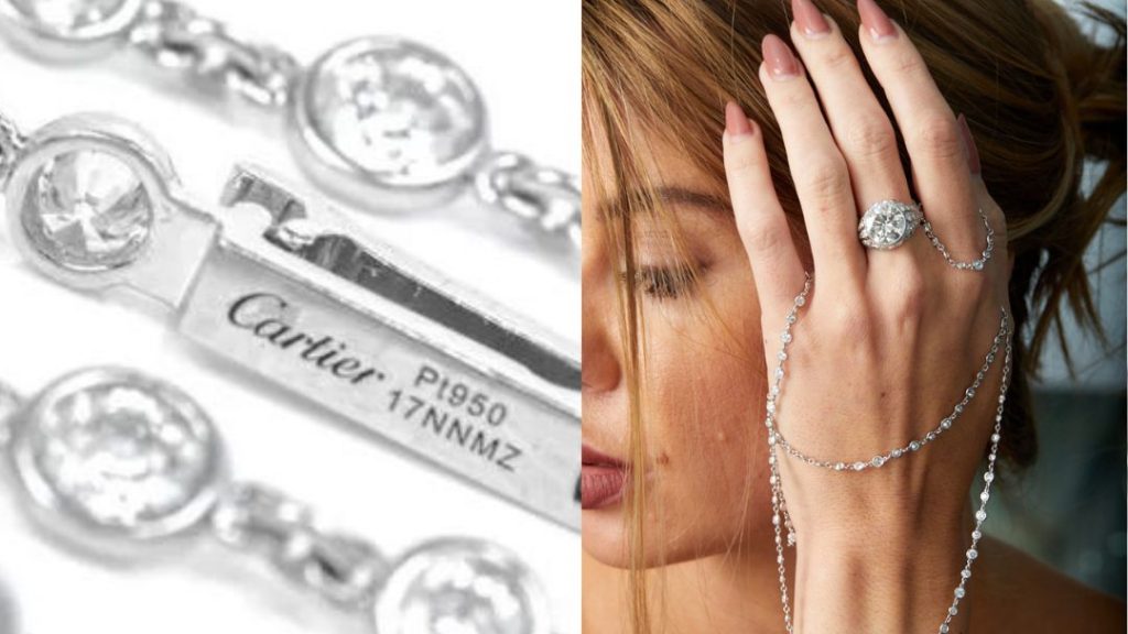 Cartier Diamond By The Yard Platinum Necklace from Dover Jewelry, featuring exquisite round diamonds set in platinum, exemplifying luxury and timeless elegance