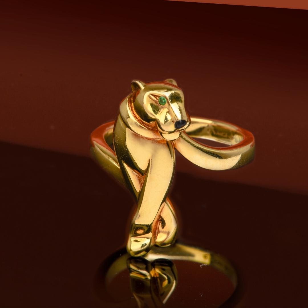 Cartier Tsavorite 18K Gold "Panthere De Cartier" Pendant Necklace