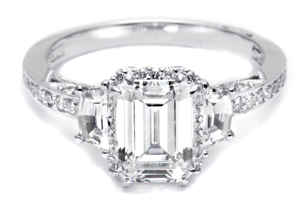 Emerald cut engagement rings
