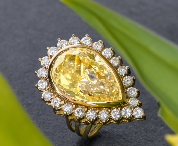 Celebrity Pear Shaped Yellow Diamond