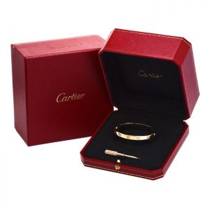 Cartier Love Diamond 18K Rose Gold Bangle Bracelet