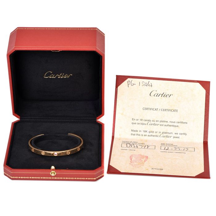 SOLD*Cartier Sapphire Rainbow Love Bracelet size 17 PG/RG | Loupe Troop