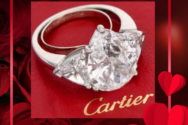 CARTIER 5.45 cartas Pear-Shape Diamond Platinum Ring