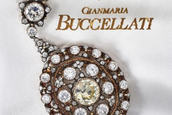 Vintage Buccellati Diamond 18K Gold Convertible Necklace and Pin from Dover Jewelry – A timeless piece featuring exquisite diamond accents and luxurious 18K gold, offering both necklace and pin versatility.