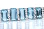 Vintage GIA Aquamarine 103.75cts Diamond Platinum Bracelet-Dover Jewelry
