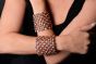 Estate Designer Paolo Costagli Sapphire Diamond 18K Pink Gold Wide Cuff Bracelet |Dover Jewelry|