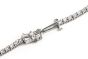 Antique Diamond Riviera Bypass Floral Leaf Platinum Necklace