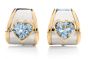 Marina B. Designer Blue Topaz Heart 18K Gold Modern Earrings