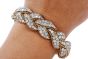 Vintage Diamond 18K Gold Cluster Braided Link Bracelet-Dover Jewelry