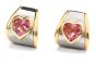 Marina B. Pink Tourmaline Heart 18K Earrings