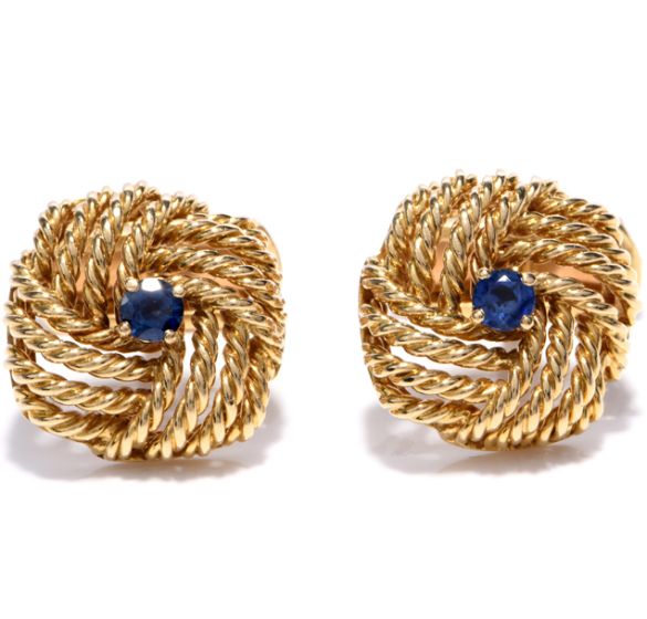 VCA Vintage Van Cleef & Arpels French Gold CuffLinks 