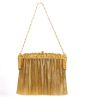 Antique Sapphire Filigree 14K Yellow Gold Mesh Hand Purse 