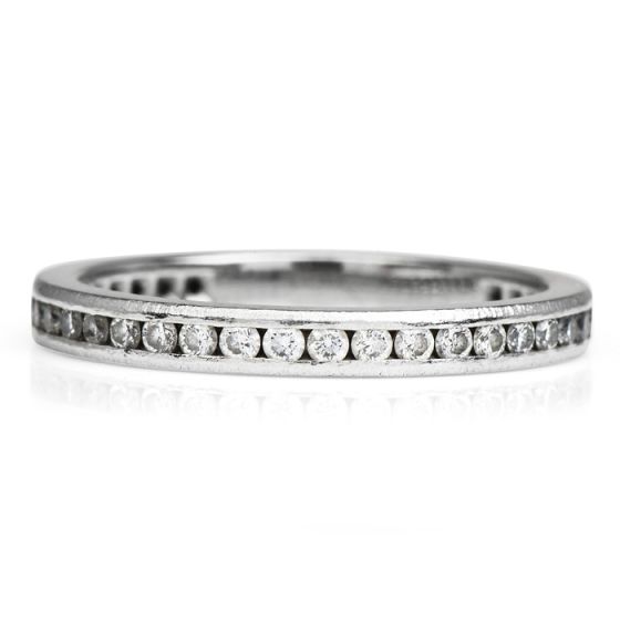 Tiffany & Co Diamond Platinum Designer Eternity Band Ring
