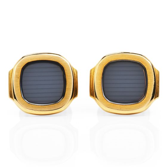  Patek Philippe Vintage Nautilus 18k Gold Balck-Gray Cufflinks 