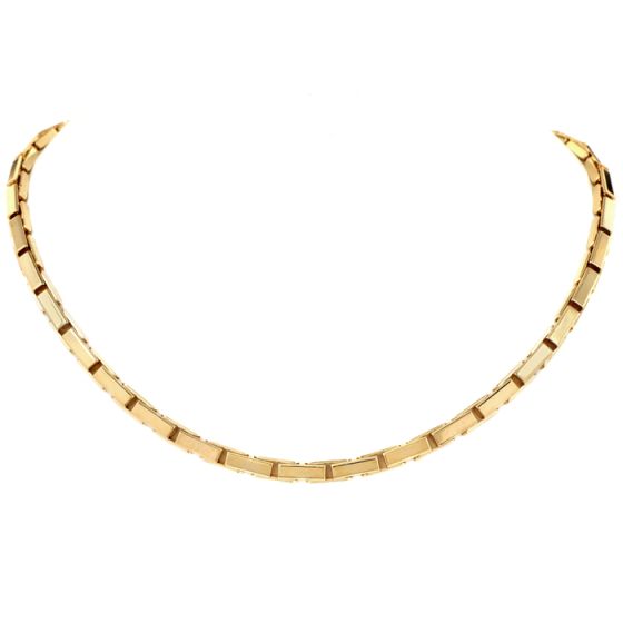Vintage Cartier Agrafe 18K Yellow Gold Link Chain Necklace