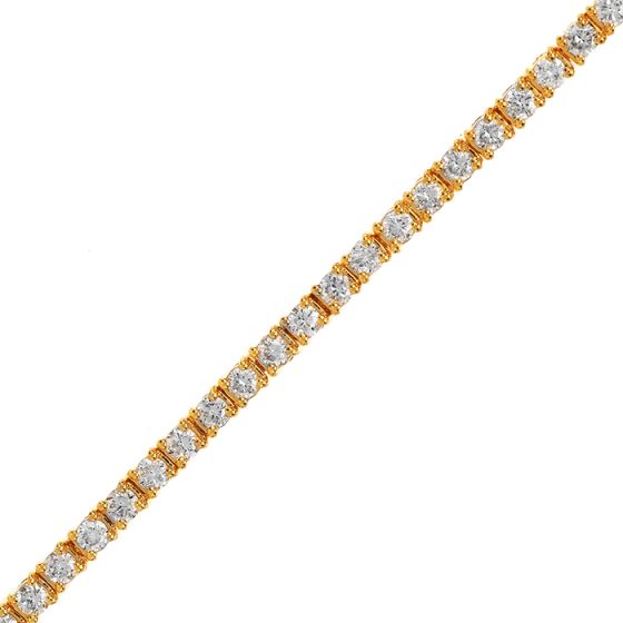 Natural 1.95cts Round Diamond 18K Gold Tennis Bracelet-Dover Jewelry