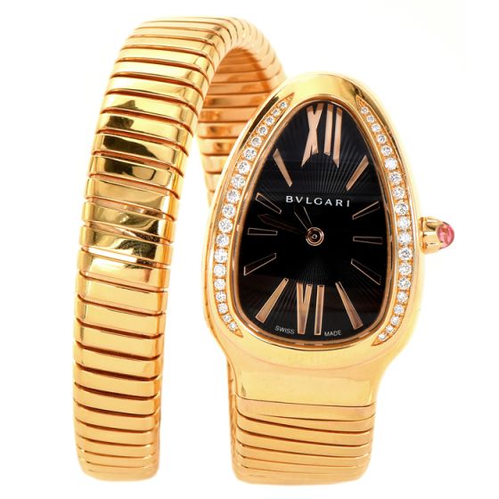 Bulgari Serpenti Diamond Tubogas 35mm Ladies 18k yellow Gold Watch