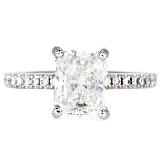 Custom Radiant Cut GIA Certified Diamond Engagement Ring
