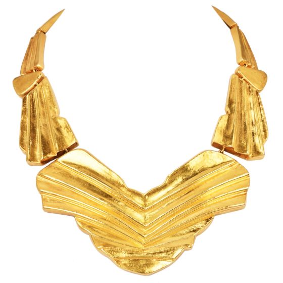 Ilias Lalaounis Vintage 22K Gold Statement Greek Necklace