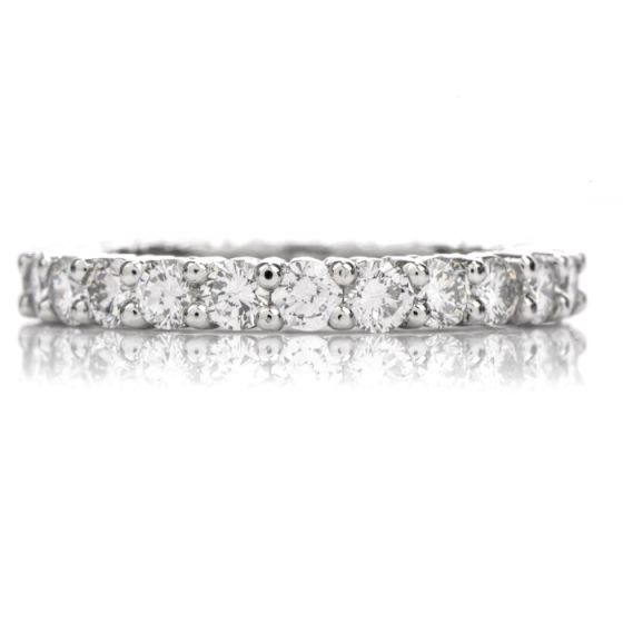 Estate  Natural Diamond Platinum Eternity Band RIng
