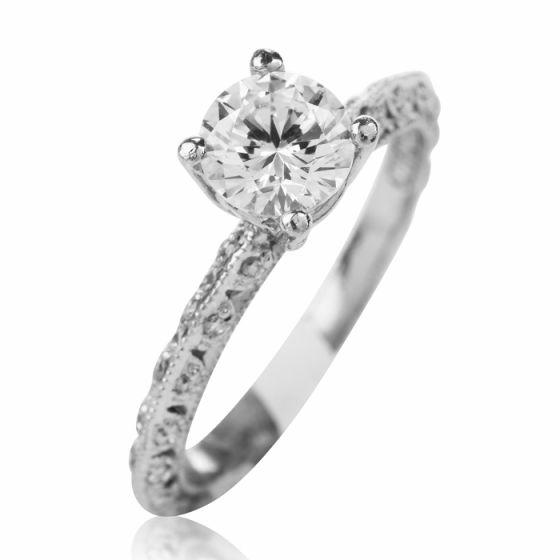 Tacori Diamond Platinum Eternity Engagement Semi-mount Ring