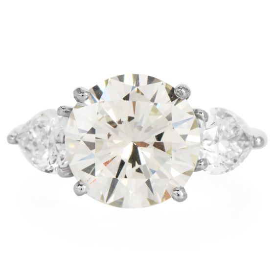 7.21cts Diamond Platinum Three Stone Engagement Ring