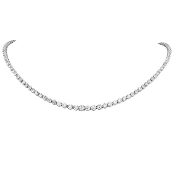 Tiffany & Co. Victoria 10.39Cts Diamond Platinum Graduated Line Necklace 
|Dover Jewelry|