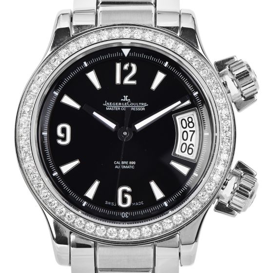 Jaeger-LeCoultre Master Compressor Diamond Bezel Steel Automatic Watch 