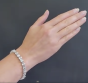 Estate 12.27 carats Emerald cut & Round Diamond Platinum Bracelet. 107321