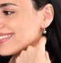 Edwardian Style 3.77ct Diamond Gold Platinum Dangle Earrings 