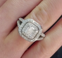 GIA Certified Diamond Split Shank Platinum Engagement Ring. 747818