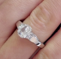 Tacori 1.13cts GIA Cushion Diamond Platinum Three Stone Engagement Ring. 809288 – 747820