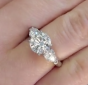 GIA Certified 3.41cts Round Brilliant Cut Diamond Platinum Three Stone Ring. 532201 - 624013