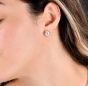 GIA 3.43 carats Natural Diamond J-VS1 18K Gold Brilliant Round Stud Earrings 