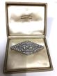 Antique  Black Starr & Frost-Gorham Diamond Platinum  Deco Brooch Pin