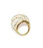 1970s Italian Enamel 18 k yellow Gold Bombe Dome Ring