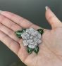 Cartier Paris Vintage 12.00ct Diamond Platinum Moveable Flower Pin