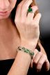  Interlocking Diamond Tulip Motif JAde  18k Wide Gold  Bracelet|dover jewelry|