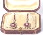 Vintage Diamond 1.60cts  Ruby 18K Gold Flower Earrings |Dover Jewelry|