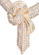 Estate 122.58ctw Diamond Scarf Knot 18K Statement Necklace-Dover Jewelry
