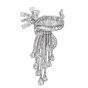 Vintage 21.90cts Diamond Platinum Tassel Brooch Pin-Dover Jewelry