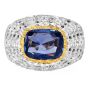 Vintage Mario Buccellati Ceylon Sapphire Diamond 18K Dome Ring|Dover Jewelry|