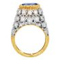 Vintage Mario Buccellati Ceylon Sapphire Diamond 18K Dome Ring|Dover Jewelry|