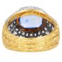 Vintage Mario Buccellati Ceylon Sapphire Diamond 18K Dome Ring|Dover Jewelry|