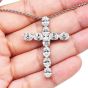 Cartier 7.18 carats Platinum  Diamond Cross Pendant Necklace 