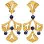 Buccellati Sapphire Vintage 18K Gold Dangle Drop Earrings